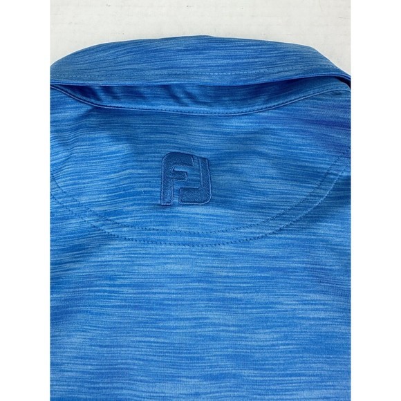 FootJoy FJ Polo Shirt Mens Large Blue Short Sleeve‎ Golf Performance - Picture 15 of 16